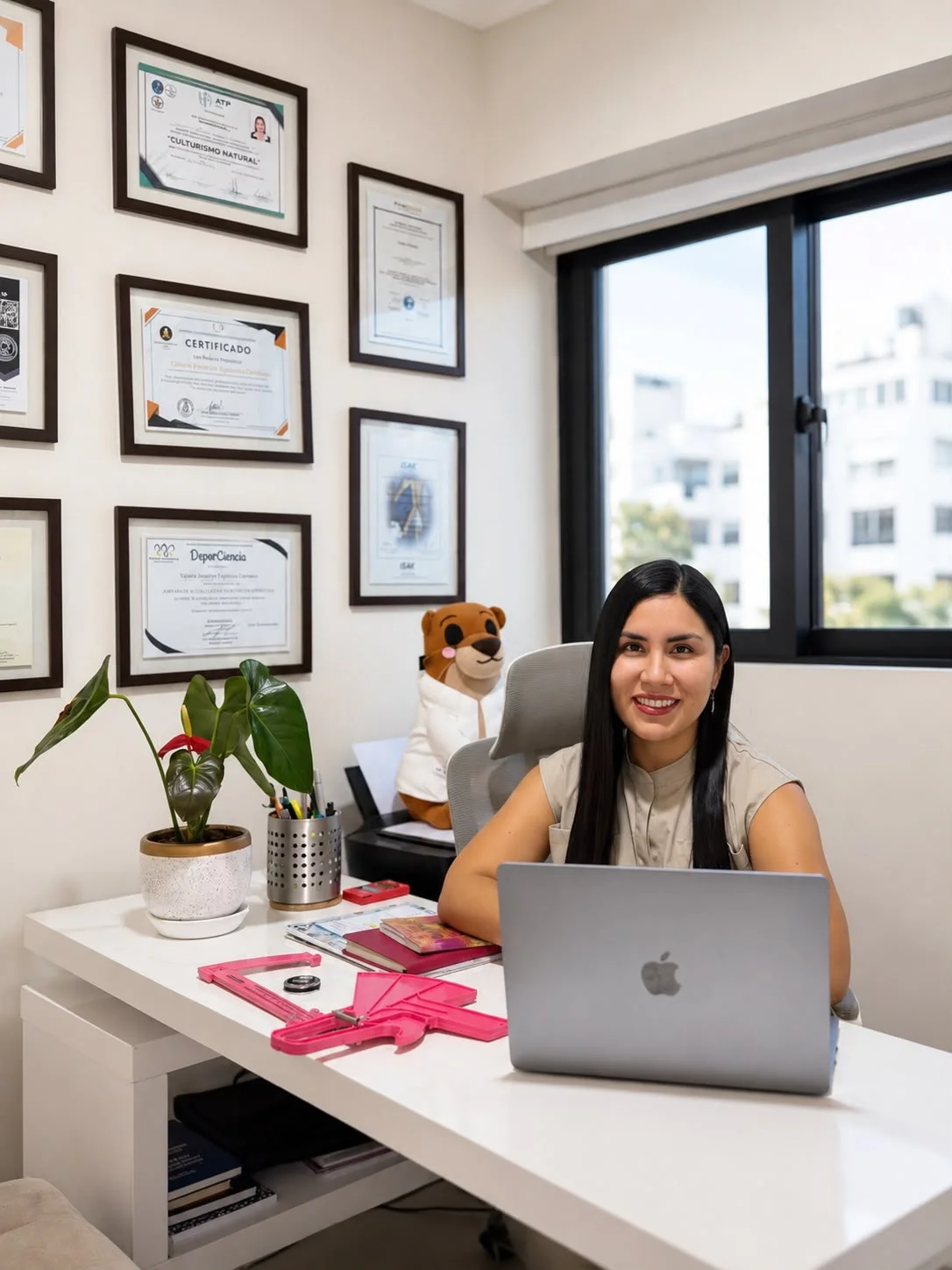 Yajaira Espinoza en su consultorio